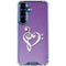 Purple Glitter Musical Heart Galaxy S25 FE Clear Case