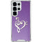 Purple Glitter Musical Heart Galaxy S25 Ultra Clear Case