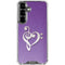 Purple Glitter Musical Heart Galaxy S26 Clear Case
