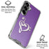 Purple Glitter Musical Heart Galaxy S26 Clear Case