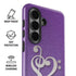 Purple Glitter Musical Heart Galaxy S26 Impact Case