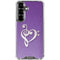 Purple Glitter Musical Heart Galaxy S26 Plus Clear Case