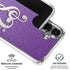 Purple Glitter Musical Heart Galaxy S26 Plus Clear Case