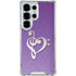 Purple Glitter Musical Heart Galaxy S26 Ultra Clear Case