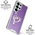 Purple Glitter Musical Heart Galaxy S26 Ultra Clear Case