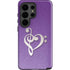 Purple Glitter Musical Heart Galaxy S26 Ultra Impact Case