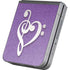 Purple Glitter Musical Heart Galaxy Z Flip6 Skin