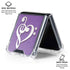Purple Glitter Musical Heart Galaxy Z Flip7 Clear Case