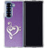 Purple Glitter Musical Heart Galaxy Z Fold6 Clear Case