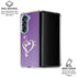 Purple Glitter Musical Heart Galaxy Z Fold6 Clear Case
