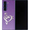 Purple Glitter Musical Heart Galaxy Z Fold6 Skin