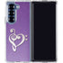 Purple Glitter Musical Heart Galaxy Z Fold7 Clear Case