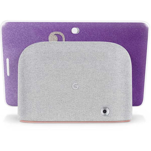 Purple Glitter Musical Heart Google Home Hub Skin