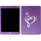 Purple Glitter Musical Heart Apple iPad Skin