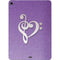 Purple Glitter Musical Heart Apple iPad Air Skin
