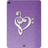 Purple Glitter Musical Heart Apple iPad Air Skin