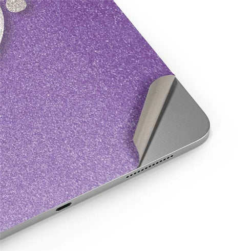 Purple Glitter Musical Heart Apple iPad Air Skin