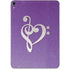 Purple Glitter Musical Heart Apple iPad Pro Skin