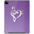 Purple Glitter Musical Heart iPad Cases