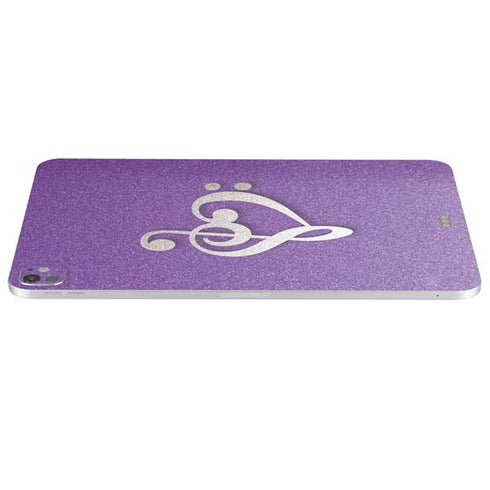 Purple Glitter Musical Heart iPad Pro 13in M4 (2024) Skin