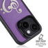 Purple Glitter Musical Heart iPhone 14 Kickstand Case