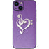 Purple Glitter Musical Heart iPhone Skins