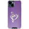 Purple Glitter Musical Heart iPhone 15 Clear Case
