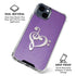 Purple Glitter Musical Heart iPhone 15 Clear Case