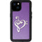 Purple Glitter Musical Heart iPhone 15 Plus Waterproof Case