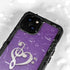 Purple Glitter Musical Heart iPhone 15 Plus Waterproof Case