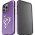 Purple Glitter Musical Heart iPhone 15 Pro Impact Case