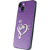 Purple Glitter Musical Heart iPhone 15 Skin