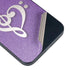 Purple Glitter Musical Heart iPhone 15 Skin
