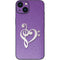 Purple Glitter Musical Heart iPhone 15 Skin