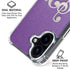 Purple Glitter Musical Heart iPhone 16 Clear Case