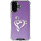 Purple Glitter Musical Heart iPhone 16 Plus Clear Case