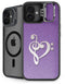 Purple Glitter Musical Heart iPhone 16 Plus Kickstand Case
