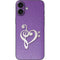 Purple Glitter Musical Heart iPhone 16 Plus Skin