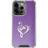 Purple Glitter Musical Heart iPhone 16 Pro Clear Case