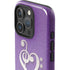 Purple Glitter Musical Heart iPhone 16 Pro Impact Case