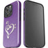 Purple Glitter Musical Heart iPhone 16 Pro Impact Case