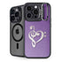 Purple Glitter Musical Heart iPhone 16 Pro Kickstand Case