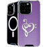 Purple Glitter Musical Heart iPhone 16 Pro MagSafe Case