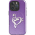 Purple Glitter Musical Heart iPhone 16 Pro Magsafe Impact Case