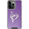 Purple Glitter Musical Heart iPhone 16 Pro Max Clear Case