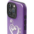 Purple Glitter Musical Heart iPhone 16 Pro Max Impact Case