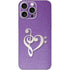 Purple Glitter Musical Heart iPhone 16 Pro Max Skin
