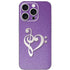 Purple Glitter Musical Heart iPhone 16 Pro Skin