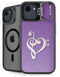 Purple Glitter Musical Heart iPhone 16e Kickstand Case