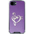 Purple Glitter Musical Heart iPhone 16e Clear Case